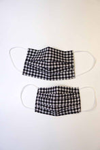 Load image into Gallery viewer, Black &amp; White Gingham Mommy &amp; Me Mask
