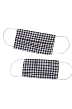 Load image into Gallery viewer, Black &amp; White Gingham Mommy &amp; Me Mask
